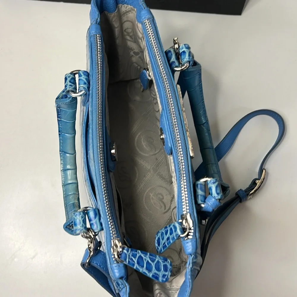 Brighton Crocodile Embossed Leather Crossbody Bag - Picture 12 of 16